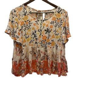 Coco + Jamison Women’s Floral Top Size Medium